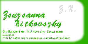 zsuzsanna nitkovszky business card